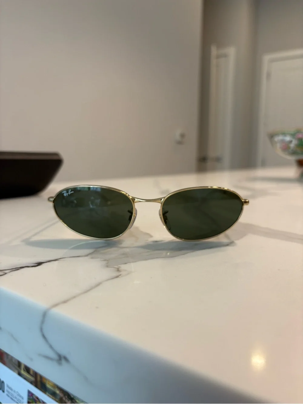 Ray-Ban RB3734 Arista Gold and Green Sunglasses *worn once